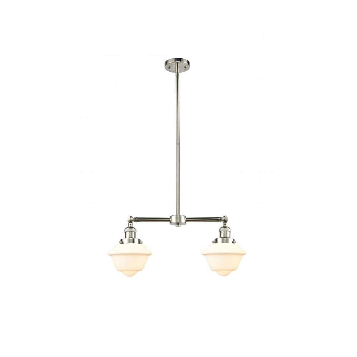 Franklin Restoration Small Oxford LED 24 inch Polished Nickel Chandelier Ceiling Light in Matte White Glass, Franklin Restoration
