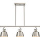 Auralume Provin 3 Light 36 inch Brushed Satin Nickel Island Light Ceiling Light in Incandescent