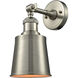 Franklin Restoration Addison LED 5 inch Brushed Satin Nickel Semi-Flush Mount Ceiling Light, Franklin Restoration