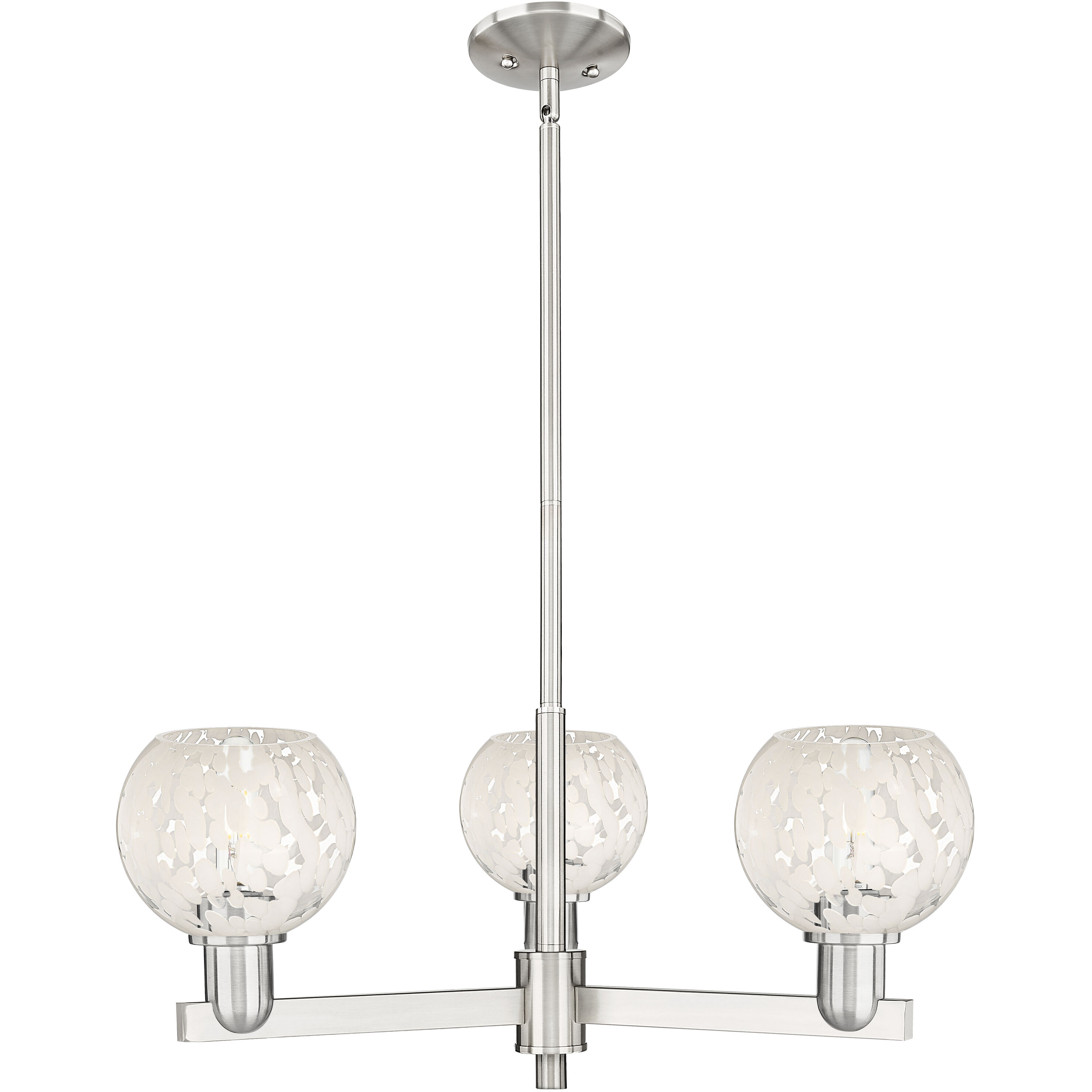 Arcadia White Mouchette 3 Light 27.75 inch Chandelier