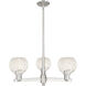 Arcadia White Mouchette 3 Light 27.75 inch Chandelier