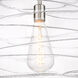 Ballston Deco Swirl 1 Light 18 inch Brushed Satin Nickel Pendant Ceiling Light