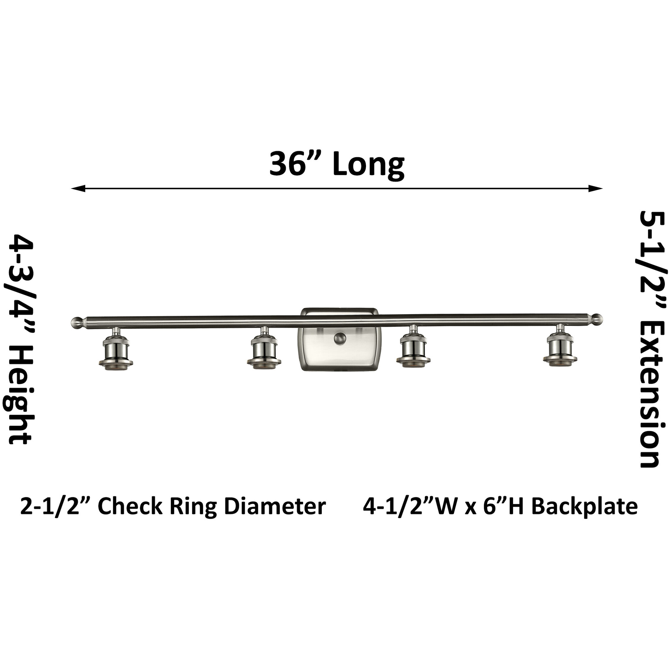 Ballston Bridal Veil 4 Light 35 inch White Polished Chrome Bath Vanity Light Wall Light