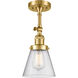 Franklin Restoration Small Cone 1 Light 6.25 inch Semi-Flush Mount