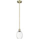 Edison Preston 1 Light 6.25 inch Antique Brass Mini Pendant Ceiling Light in Clear