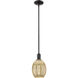 Downtown Urban Preston 1 Light 6.25 inch Matte Black Mini Pendant Ceiling Light in Mercury