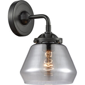 Nouveau Fulton LED 7 inch Oil Rubbed Bronze Sconce Wall Light in Plated Smoke Glass, Nouveau