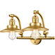 Franklin Restoration Railroad 2 Light 18 inch Satin Gold Bath Vanity Light Wall Light, Franklin Restoration