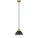 Hampden 1 Light 9 inch Brushed Brass Mini Pendant Ceiling Light