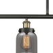 Ballston Small Bell 4 Light 48 inch Black Antique Brass Island Light Ceiling Light in Plated Smoke Glass