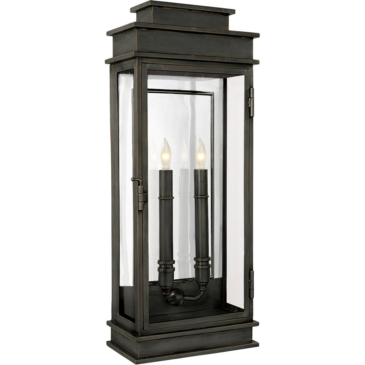 Chapman & Myers Linear Lantern 2 Light 9.00 inch Outdoor Wall Light