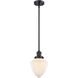Franklin Restoration Bullet 1 Light 7 inch Matte Black Mini Pendant Ceiling Light in Incandescent, Matte White