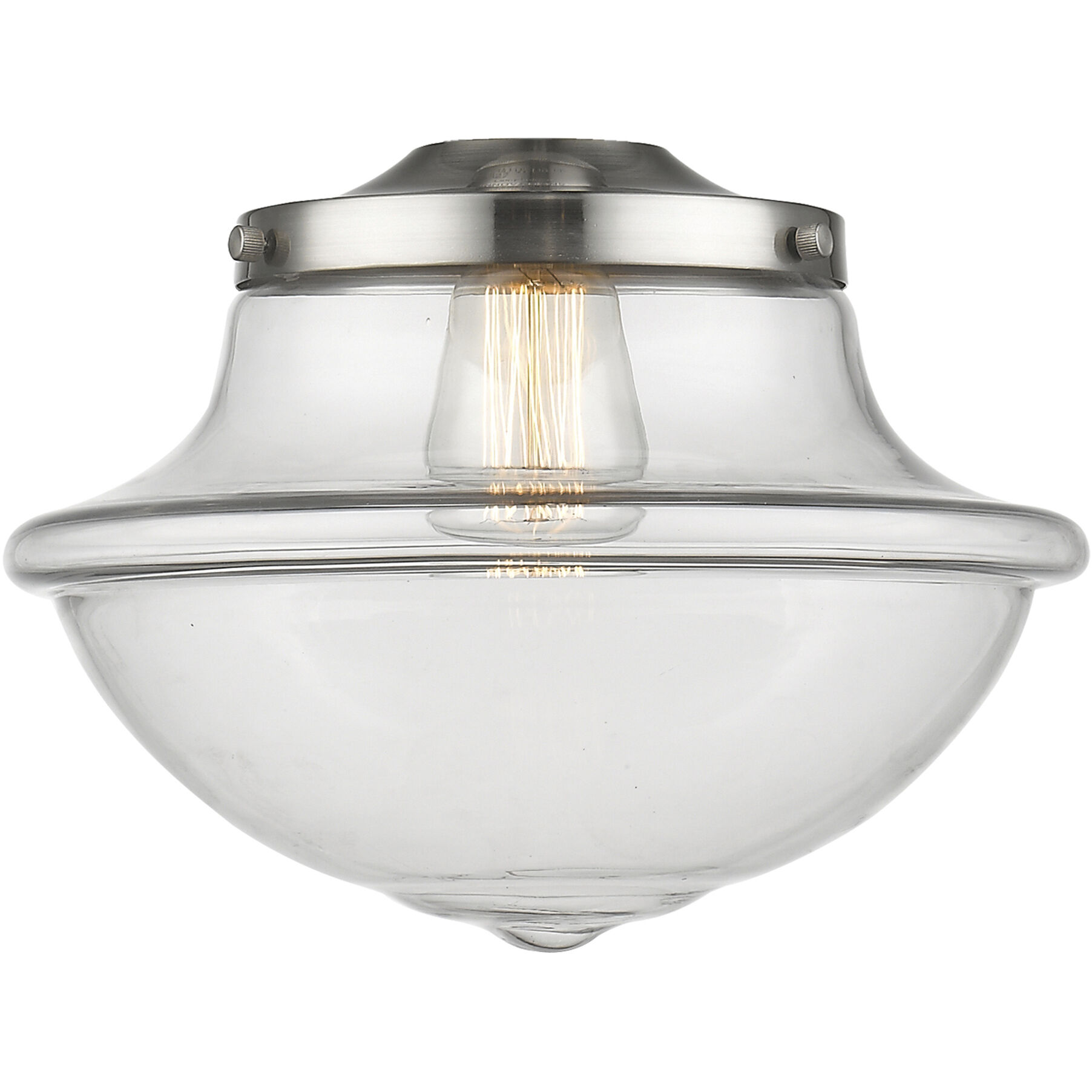 Franklin Restoration Oxford LED 12 inch Oil Rubbed Bronze Mini Pendant Ceiling Light in Clear, Franklin Restoration