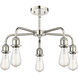 Eaton 5 Light 23.5 inch Polished Nickel and Clear Chandelier Ceiling Light