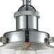 Fulton 1 Light 6.5 inch Polished Chrome Semi-Flush Mount Ceiling Light
