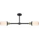 Franklin Restoration Dover LED 21 inch Black Antique Brass Chandelier Ceiling Light in Matte White Glass, Franklin Restoration