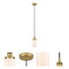 Edison Dover 1 Light 5 inch Brushed Brass Mini Pendant Ceiling Light