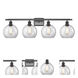 Ballston Athens LED 36 inch Matte Black Bath Vanity Light Wall Light in Clear Glass, Ballston