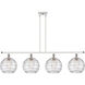 Ballston Deco Swirl LED 48.25 inch White and Polished Chrome Island Light Ceiling Light