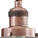 Franklin Restoration X-Large Bell LED 12 inch Antique Copper Sconce Wall Light in Clear Glass, Franklin Restoration