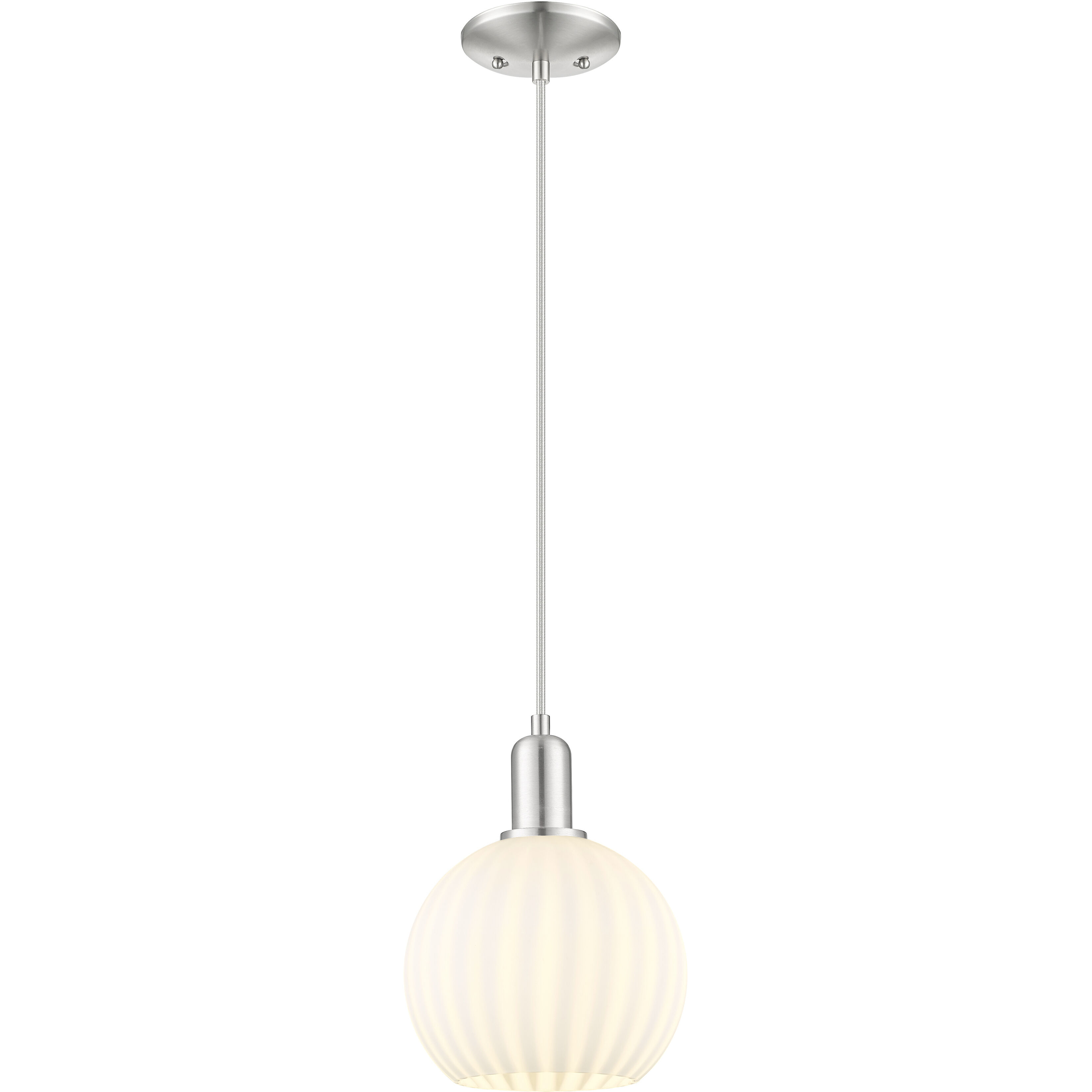Arcadia White Venetian 1 Light 8.00 inch Mini Pendant