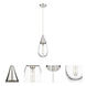 Malone 1 Light 6 inch Polished Nickel Pendant Ceiling Light in Clear Glass