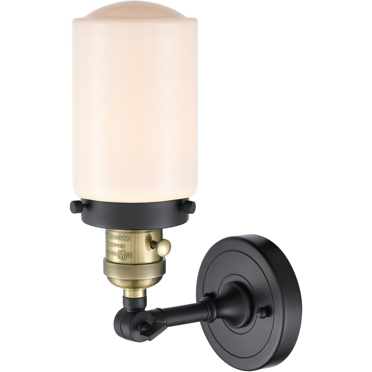 Franklin Restoration Dover LED 5 inch Black Antique Brass Sconce Wall Light, Franklin Restoration