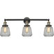 Franklin Restoration Chatham 3 Light 30 inch Black Antique Brass Bath Vanity Light Wall Light in Clear Glass, Franklin Restoration