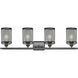 Nestbrook 4 Light 36 inch Matte Black Bath Vanity Light Wall Light