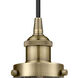 Edison Beacon LED 6 inch Antique Brass Mini Pendant Ceiling Light