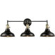 Metro LED 36.63 inch Black Antique Brass Bath Vanity Light Wall Light