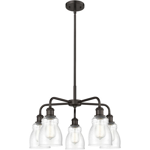 Ellery 5 Light 22.75 inch Oil Rubbed Bronze and Seedy Chandelier Ceiling Light