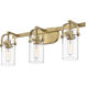 Pilaster 3 Light 24 inch Brushed Brass Bath Vanity Light Wall Light