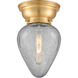 Aditi Geneseo 1 Light 7 inch Satin Gold Flush Mount Ceiling Light, Aditi