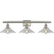 Ballston Orwell 3 Light 26 inch Brushed Satin Nickel Bath Vanity Light Wall Light in Clear Glass, Ballston
