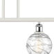 Ballston Small Deco Swirl LED 46 inch White and Polished Chrome Island Light Ceiling Light, Ballston