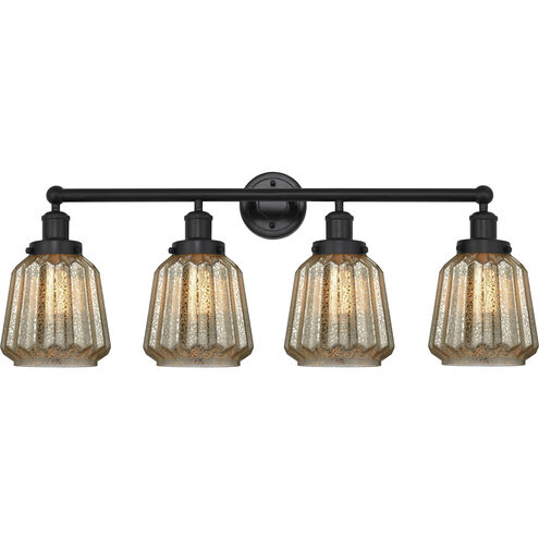 Chatham 4 Light 33.5 inch Matte Black Bath Vanity Light Wall Light