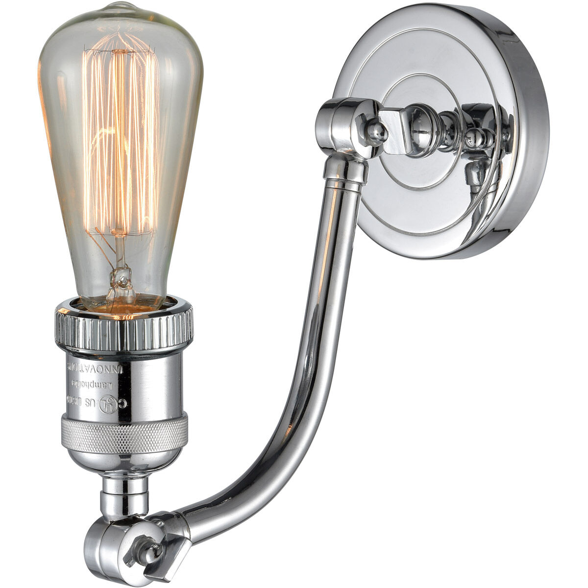 Franklin Restoration Bare Bulb LED 4.5 inch Polished Chrome Sconce Wall Light, Franklin Restoration