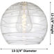 Edison Athens Deco Swirl LED 14 inch Antique Brass Pendant Ceiling Light