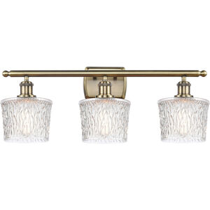 Ballston Niagra LED 26 inch Antique Brass Bath Vanity Light Wall Light in Clear Glass, Ballston