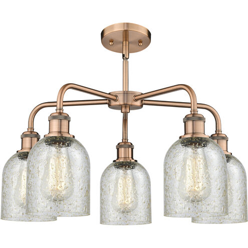 Caledonia 5 Light 23 inch Antique Copper and Mica Chandelier Ceiling Light