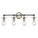 Restoration Aurora 4 Light 30 inch Brushed Satin Nickel Bath Vanity Light Wall Light, Restoration