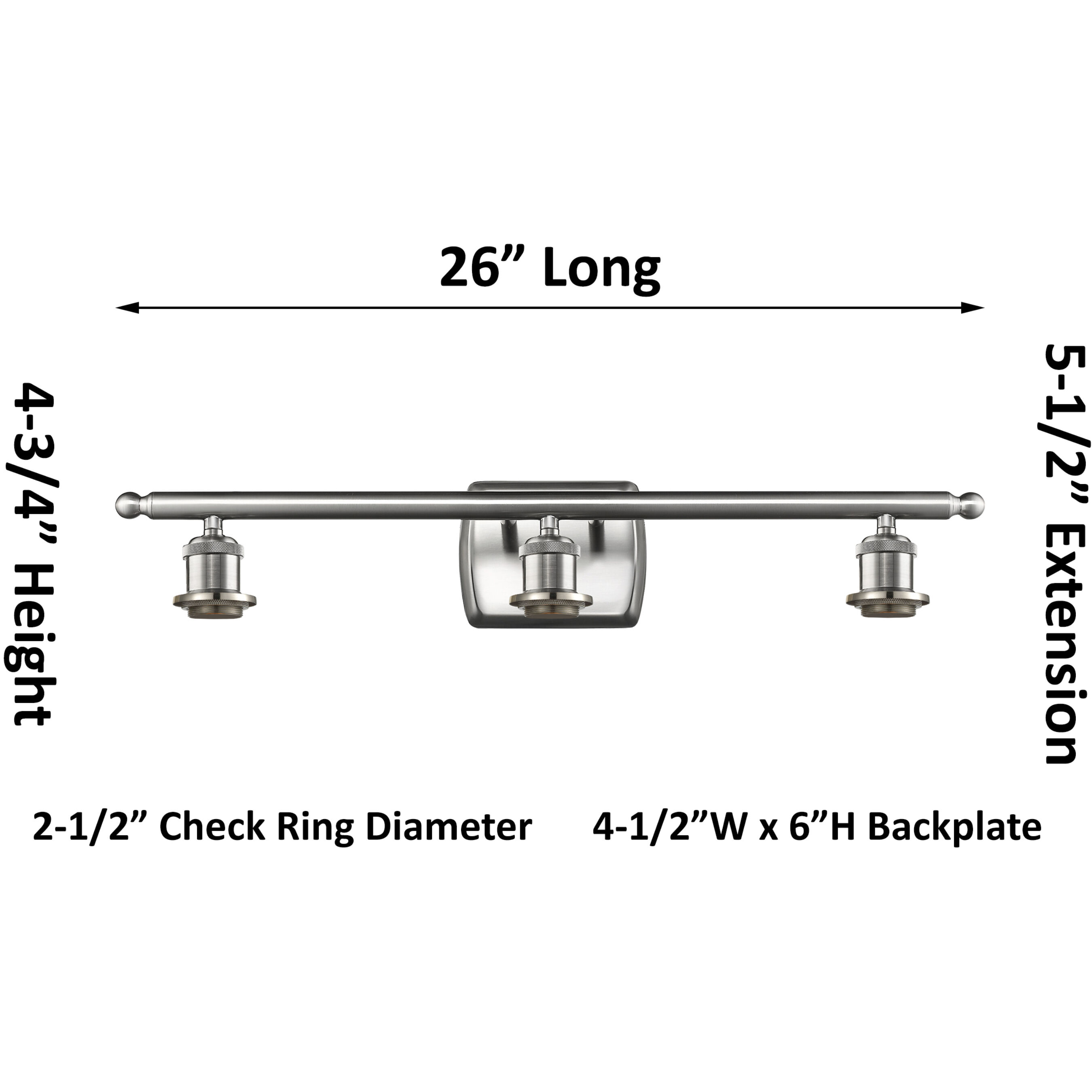 Ballston Brookhaven Globe 3 Light 28 inch Oil Rubbed Bronze Bath Vanity Light Wall Light in Slate Glass