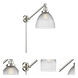 Seneca Falls 18 inch 60.00 watt Satin Nickel Swing Arm Wall Light, Franklin Restoration