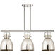 Newton Bell 3 Light 42 inch Polished Nickel Island Light Ceiling Light