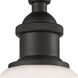 Ballston Eaton 1 Light 6 inch Oil Rubbed Bronze Semi-Flush Mount Ceiling Light, Ballston