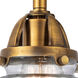 Nouveau 2 Small Canton 2 Light 13 inch Brushed Brass Bath Vanity Light Wall Light in Seedy Glass