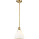 Ballston Dome 1 Light 8 inch Satin Gold Mini Pendant Ceiling Light