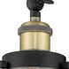 Franklin Restoration Geneseo 1 Light 6.5 inch Black Antique Brass Sconce Wall Light