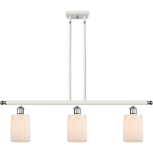 Ballston Hadley LED 36 inch White and Polished Chrome Island Light Ceiling Light in Matte White Glass, Ballston